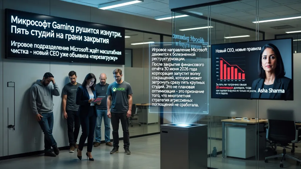 Microsoft Gaming рушится изнутри. Пять студий на грани закрытия