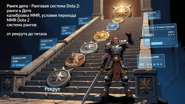 Ранги дота - Ранговая система Dota 2: Звёзды, медали и условия перехода между рангами